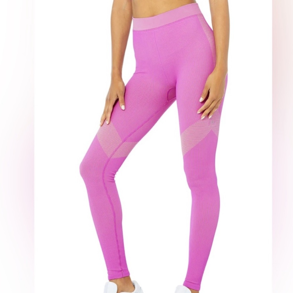 Alo Yoga Pink Illusion Seamless High-Waist Legging Size XS NWT